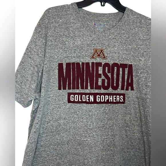 CHAMPION MINNESOTA GOLDEN GOPHERS GRAY TSHIRT‎ MENS SIZE 2XL - Picture 4 of 9